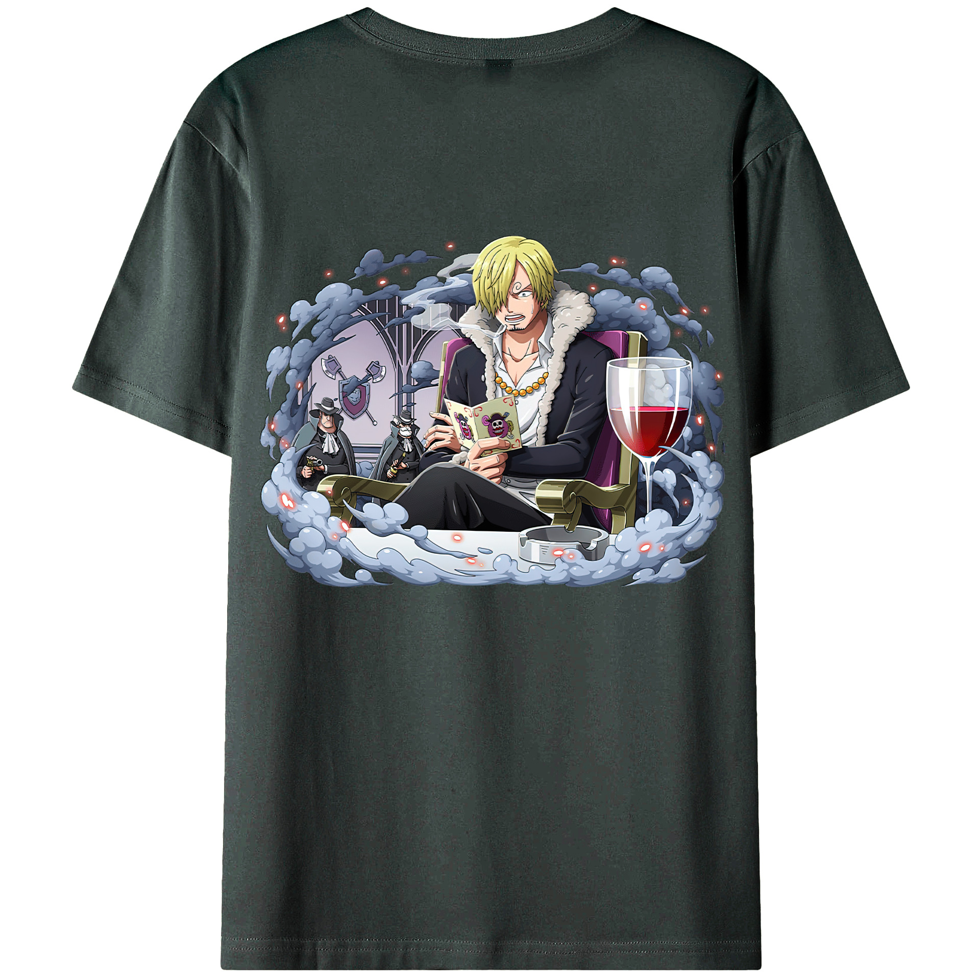 （画像用） ワンピース サンジ ONE PIECE Sanji 綿100％ メンズ半袖Tシャツ（バックプリント） 通気性